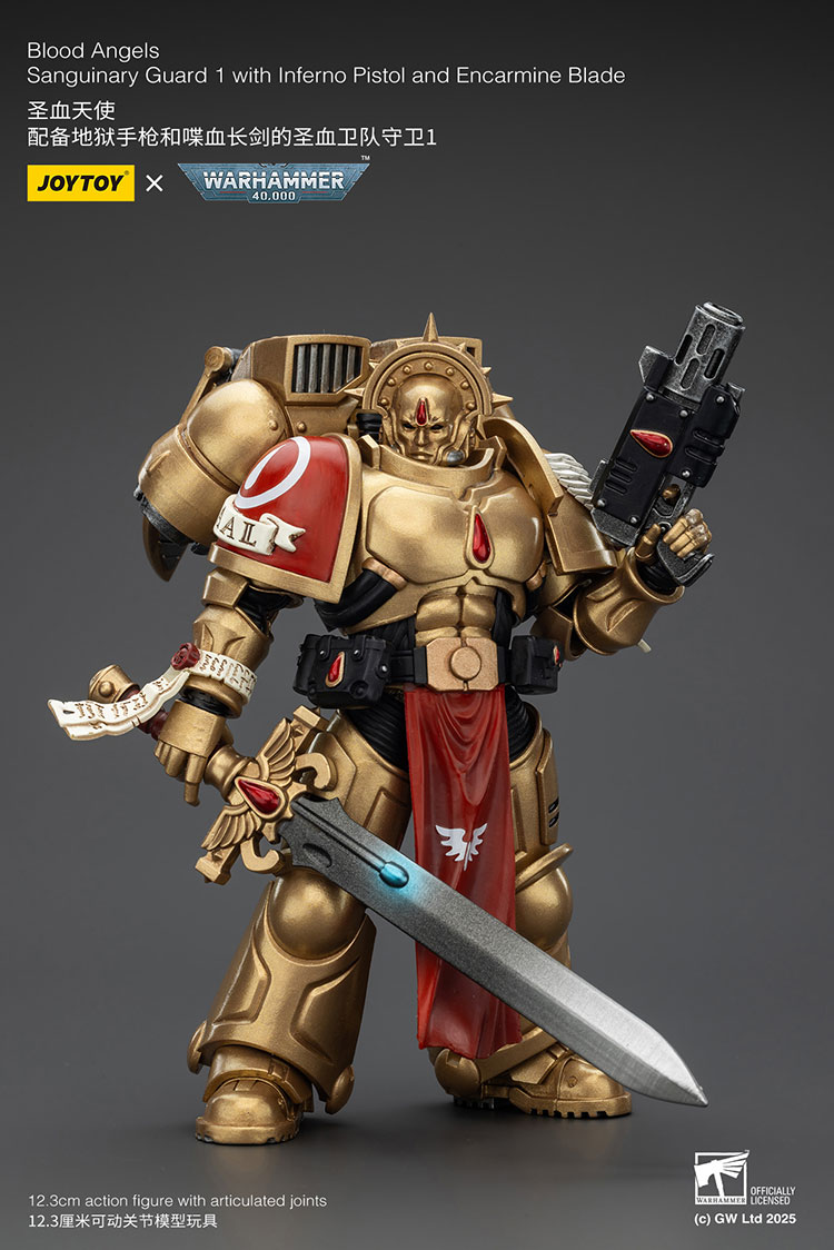 Blood Angels Sanguinary Guard 1 with Inferno Pistol and Encarmine Blade - view 2