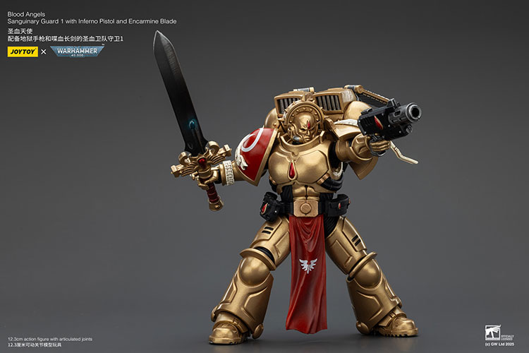 Blood Angels Sanguinary Guard 1 with Inferno Pistol and Encarmine Blade - view 4