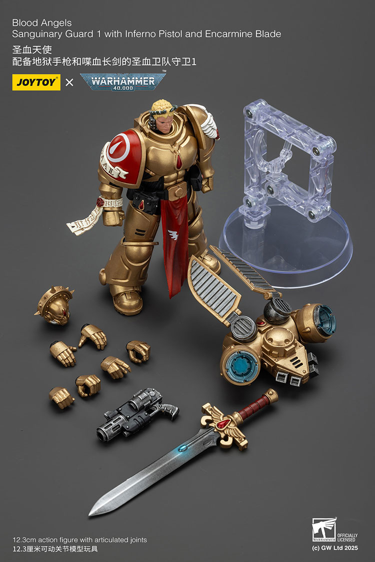 Blood Angels Sanguinary Guard 1 with Inferno Pistol and Encarmine Blade - view 9