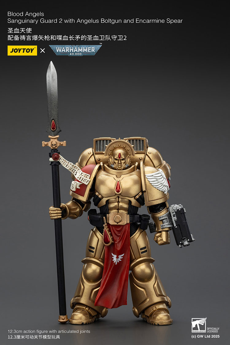 Blood Angels Sanguinary Guard 2 with Angelus Boltgun and Encarmine Spear - main product image