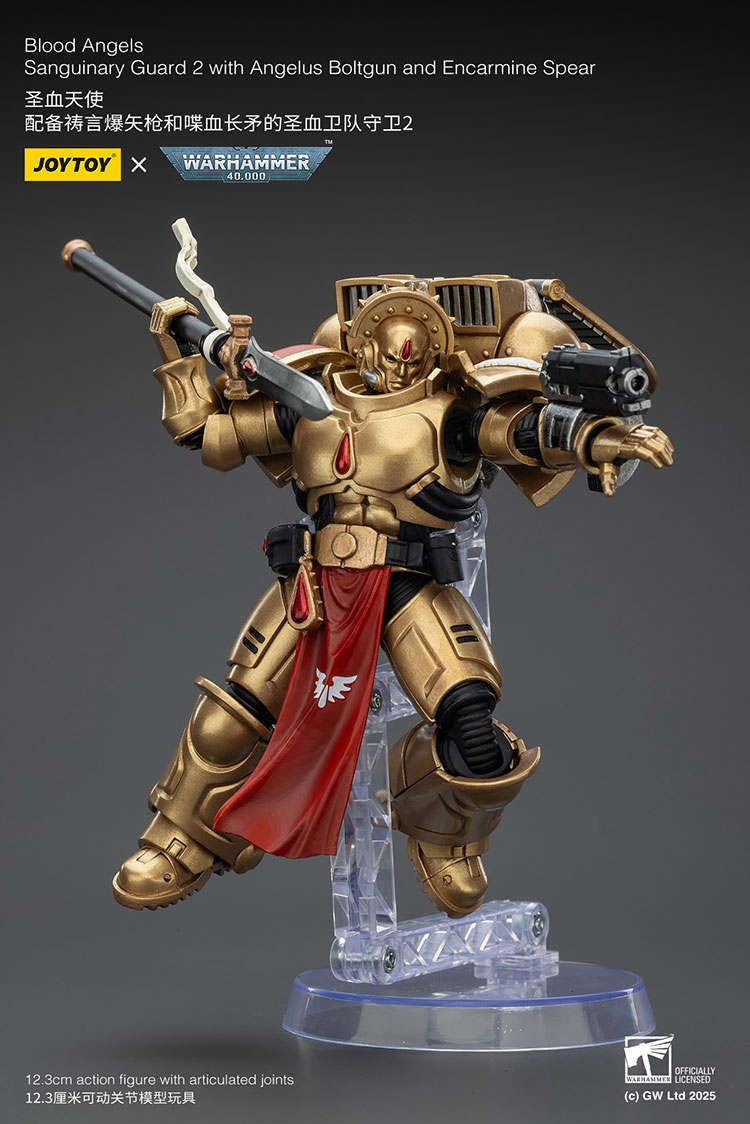 Blood Angels Sanguinary Guard 2 with Angelus Boltgun and Encarmine Spear - view 7