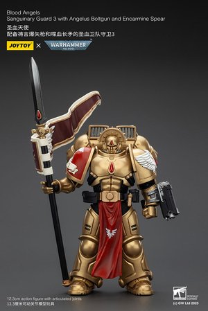 Blood Angels Sanguinary Guard 3 with Angelus Boltgun and Encarmine Spear - Premium action figure - $54.99