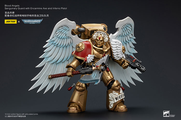 Blood Angels Sanguinary Guard with Encarmine Axe and Inferno Pistol - view 3