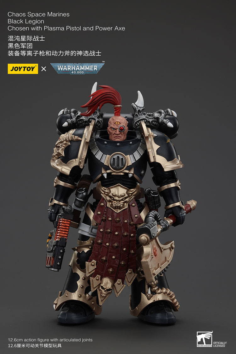 Chaos Space Marines Black Legion Chosen with Plasma Pistol and Power Axe - main product image
