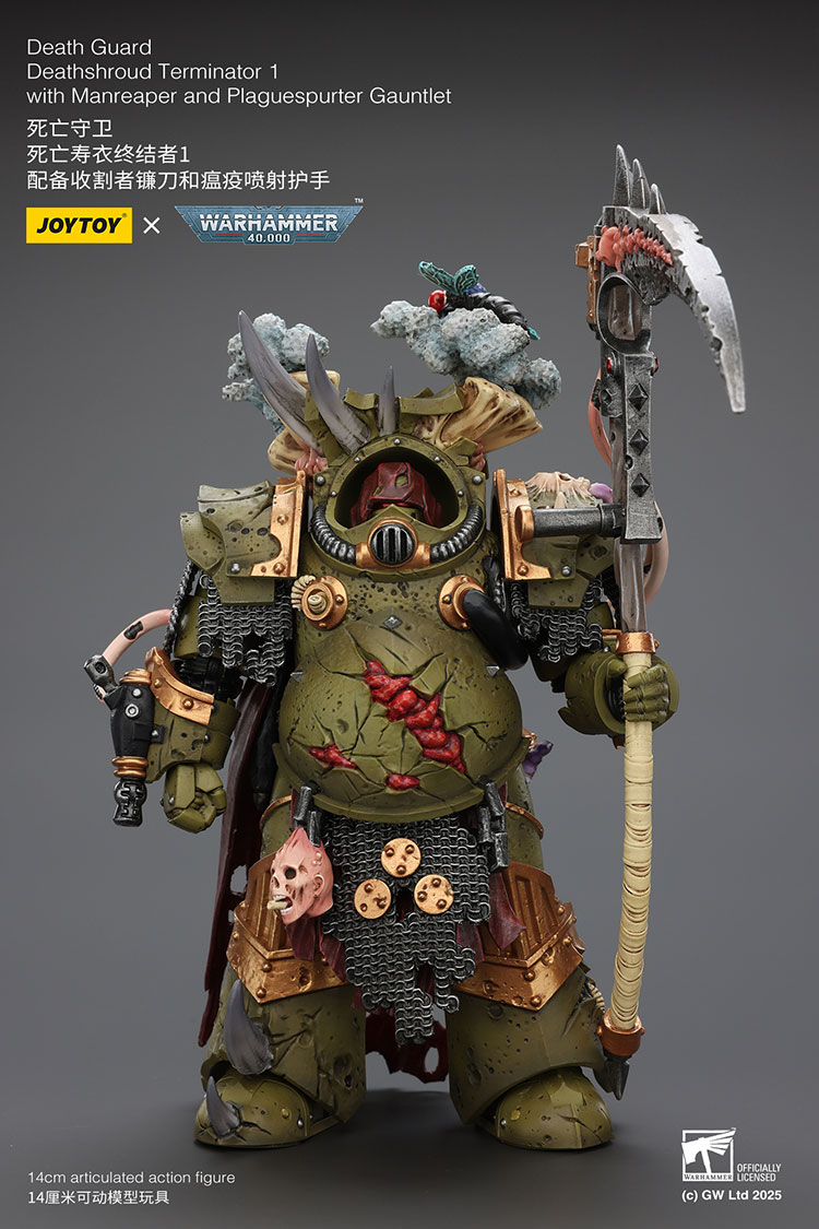 Death Guard Deathshroud Terminator 1 with Manreaper and Plaguespurter Gauntlet - main product image