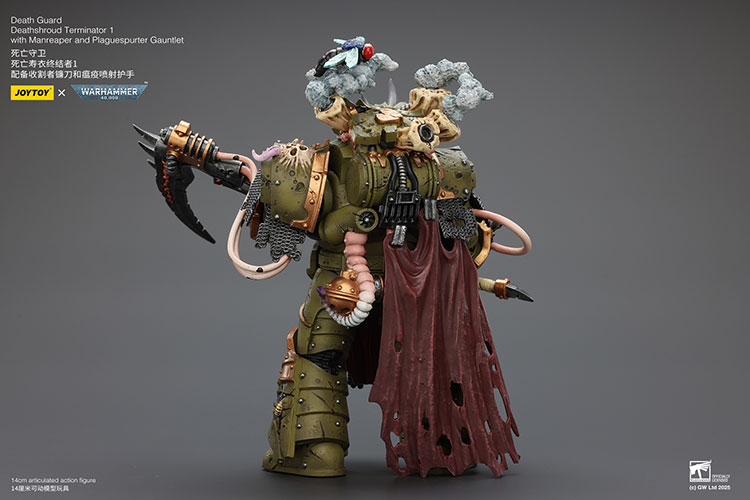 Death Guard Deathshroud Terminator 1 with Manreaper and Plaguespurter Gauntlet - view 3