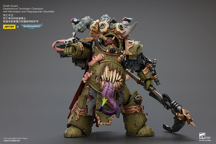 Death Guard Deathshroud Terminator Champion with Manreaper and Plaguespurter Gauntlets - view 6