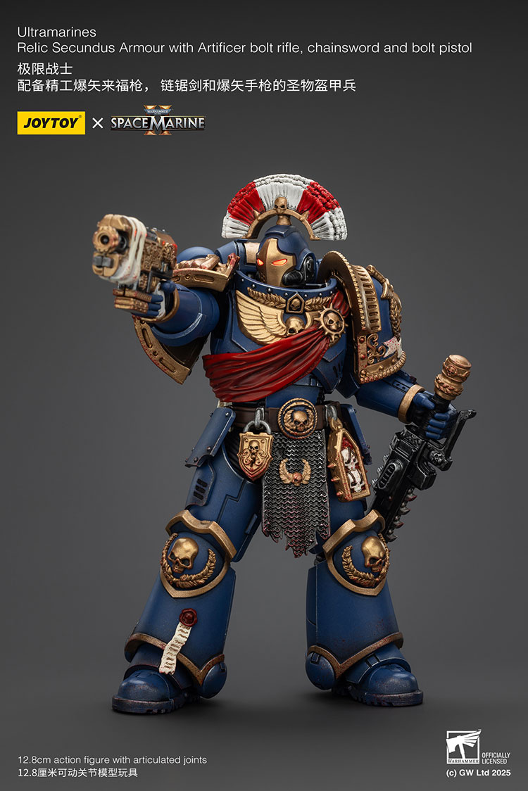 Ultramarines Relic Secundus Armour with Artificer bolt rifle, chainsword and bolt pistol - view 9