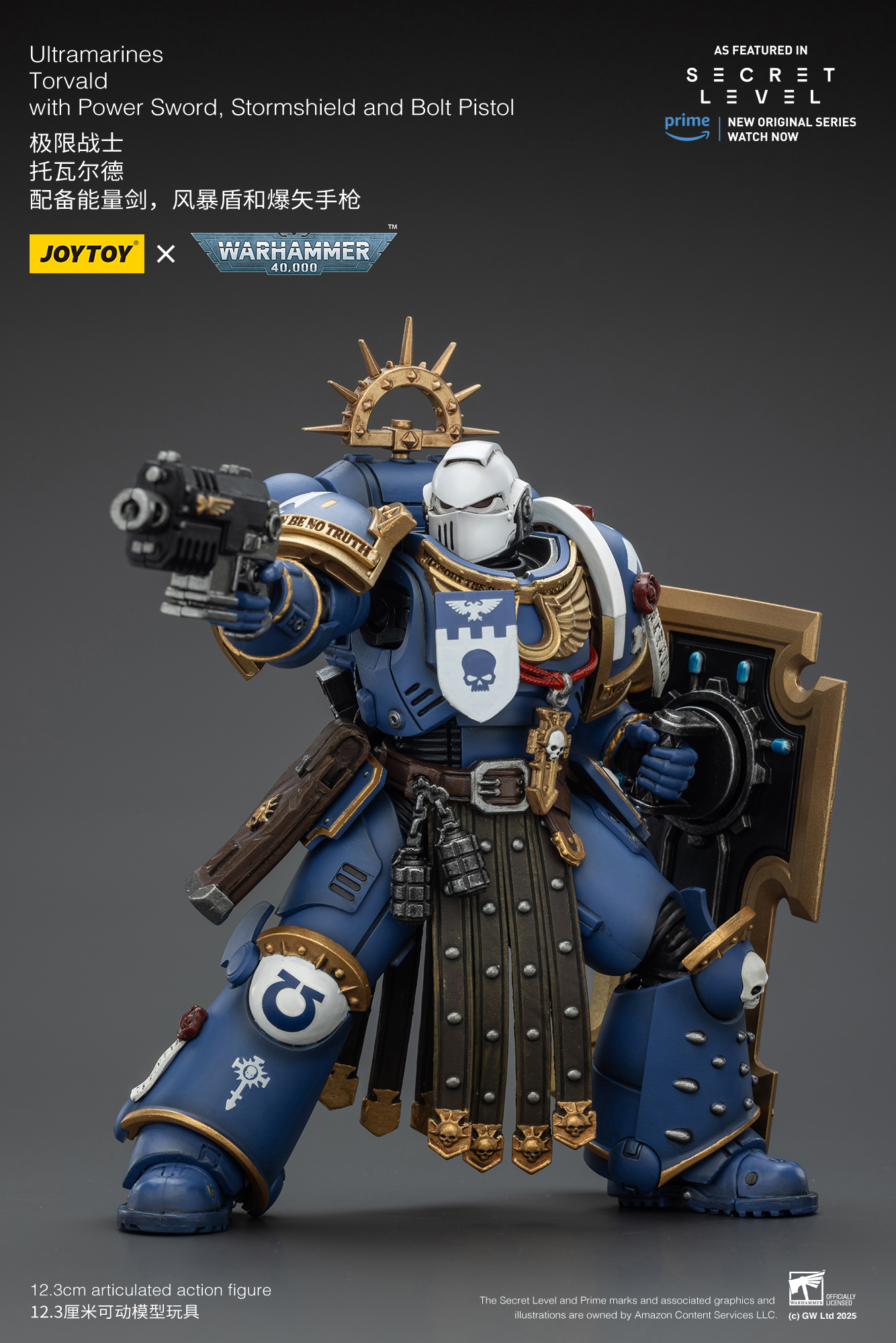 Ultramarines Torvald with Power Sword, Stormshield and Bolt Pistol - view 7