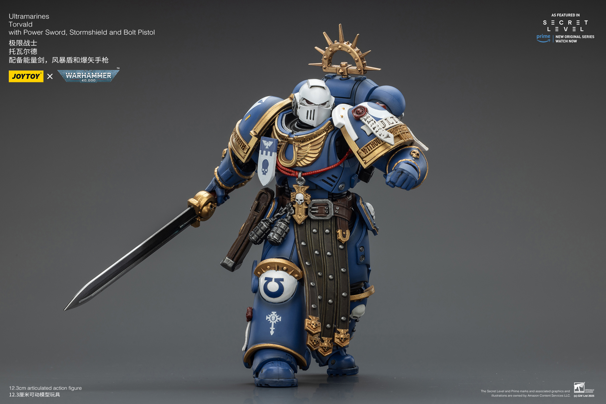 Ultramarines Torvald with Power Sword, Stormshield and Bolt Pistol - view 9