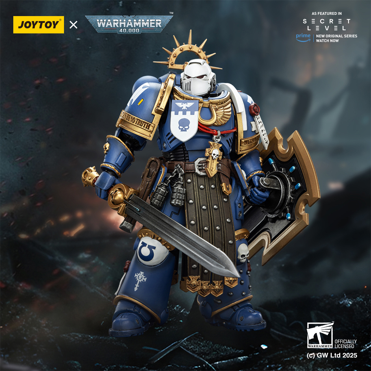 Ultramarines Torvald with Power Sword, Stormshield and Bolt Pistol - view 17