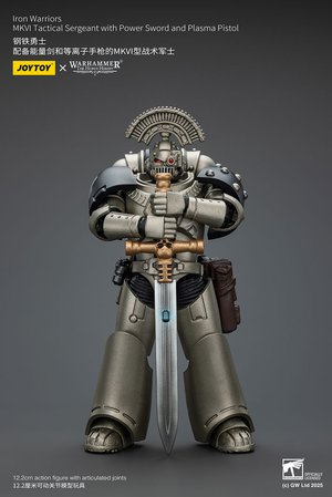 Iron Warriors MKVI Tactical Sergeant with Power Sword and Plasma Pistol - Premium action figure - $39.99