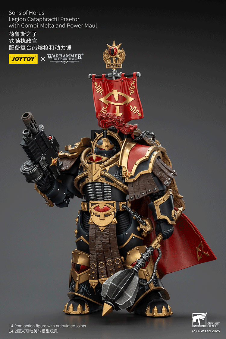 Sons of Horus Legion Cataphractii Praetor with Combi-Melta and Power Maul - view 3