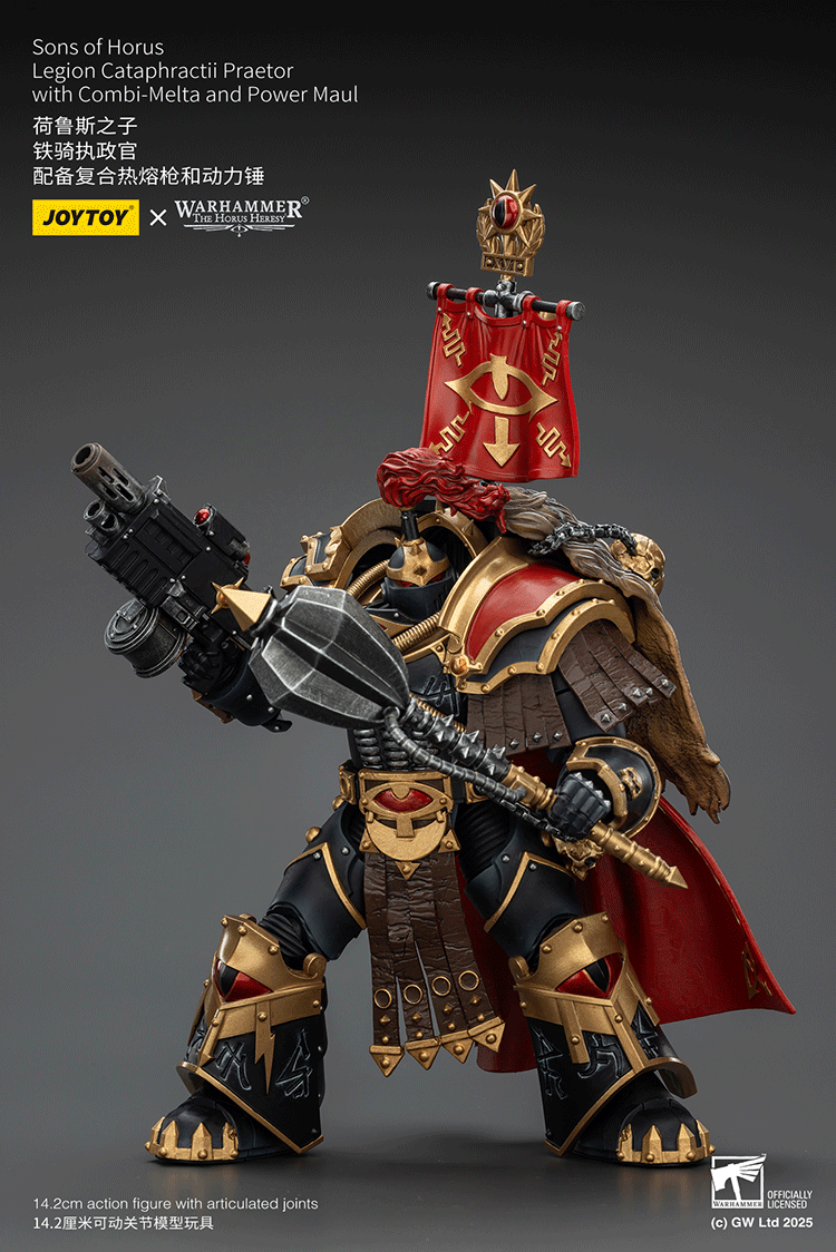 Sons of Horus Legion Cataphractii Praetor with Combi-Melta and Power Maul - view 6