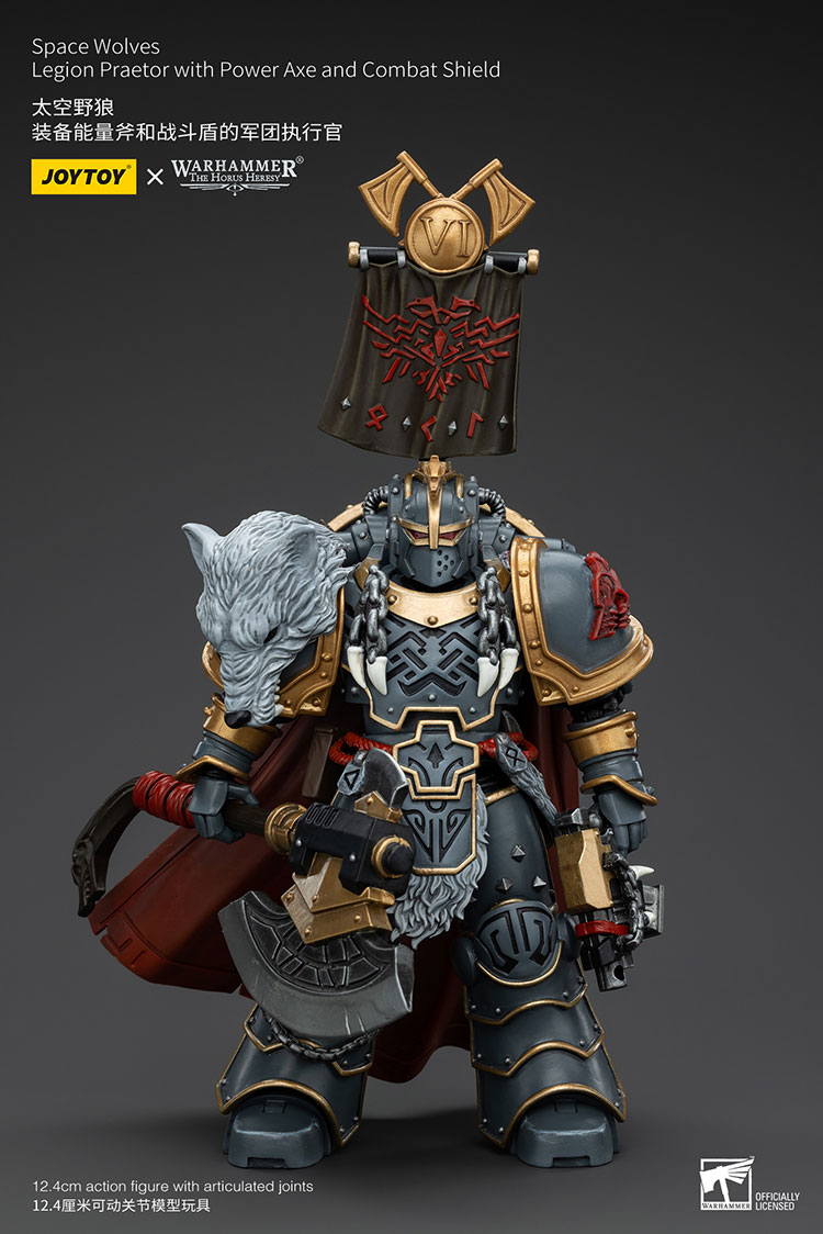 Space Wolves Legion Praetor with Power Axe and Combat Shield - main product image