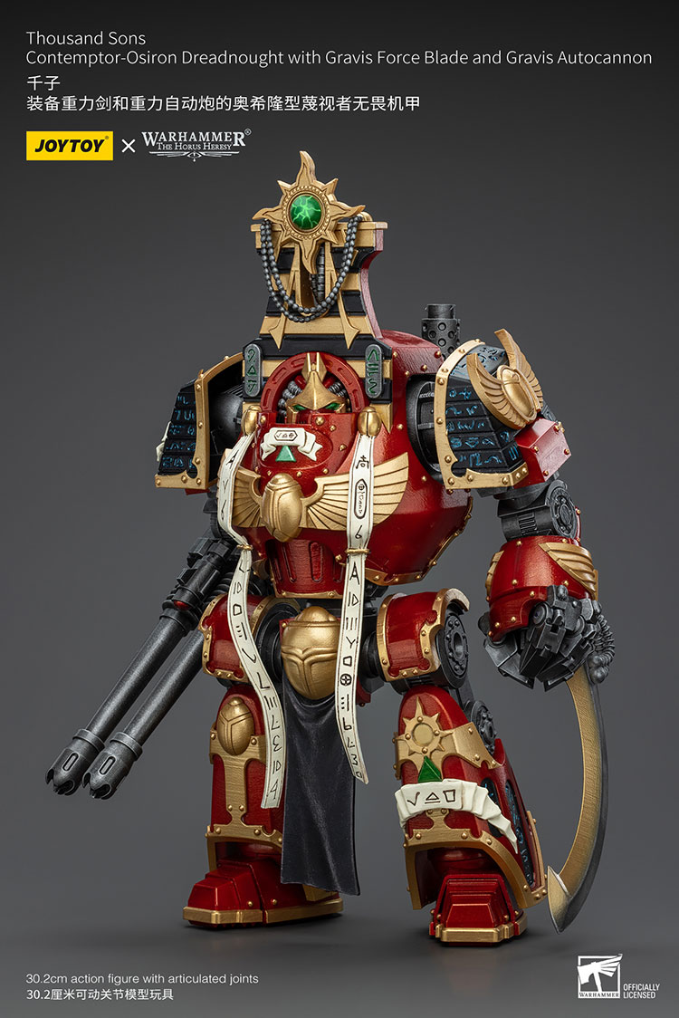 Thousand Sons Contemptor-Osiron Dreadnought With Gravis Force Blade And Gravis Autocannon - view 2