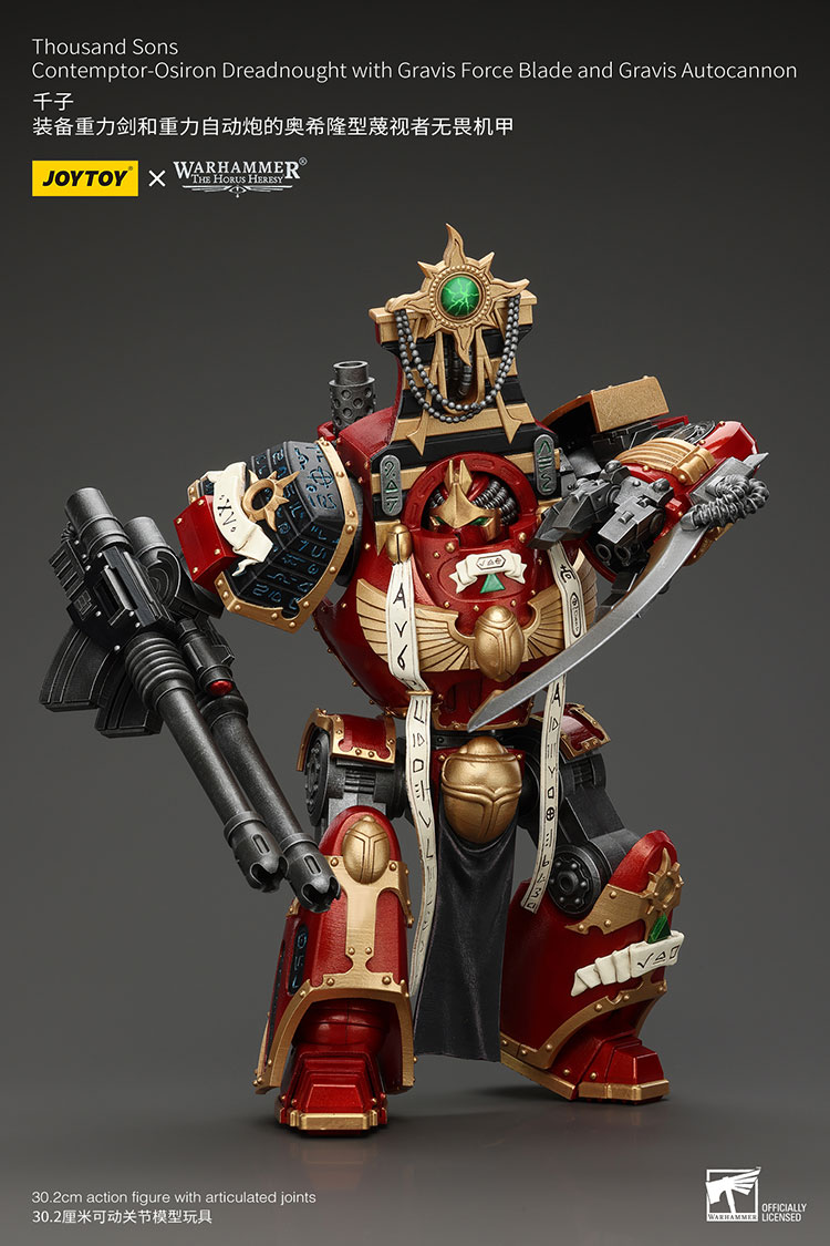 Thousand Sons Contemptor-Osiron Dreadnought With Gravis Force Blade And Gravis Autocannon - view 9