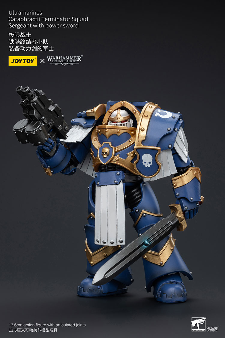 Ultramarines Cataphractii Terminator Squad Sergeant with Power Sword - main product image