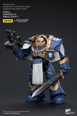 Ultramarines Cataphractii Terminator Squad Sergeant with Power Sword - Premium action figure - $46.99