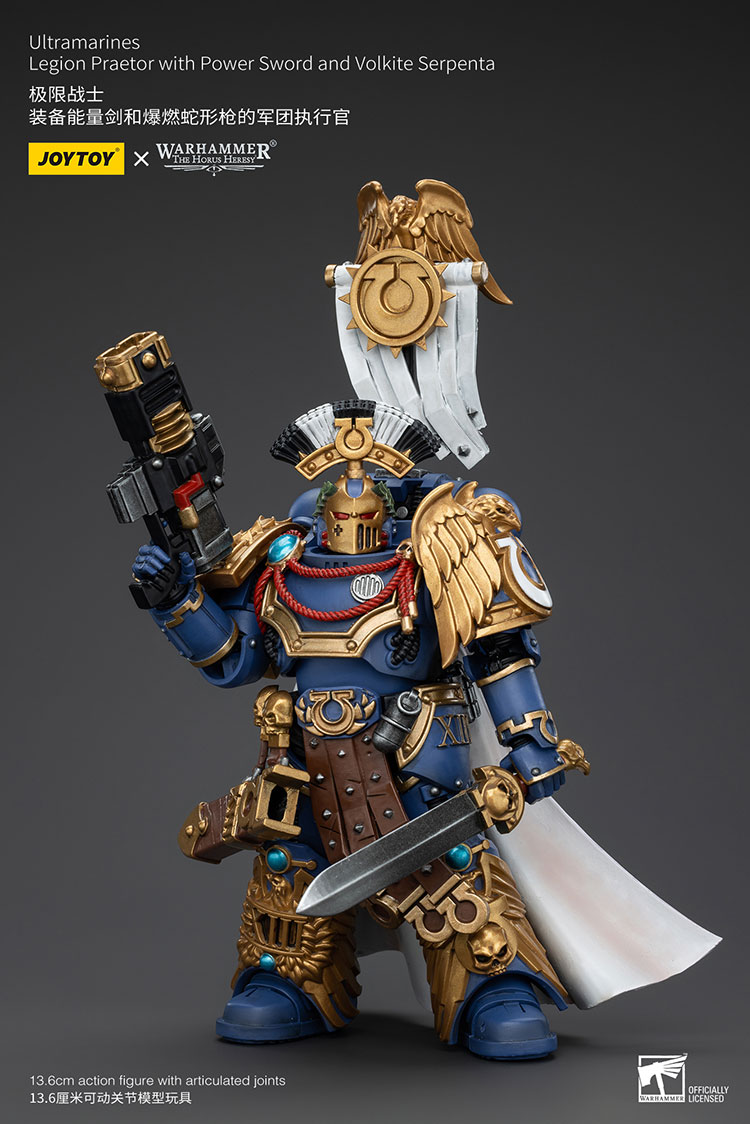 Ultramarines Legion Praetor with Power Sword and Volkite Serpenta - view 2