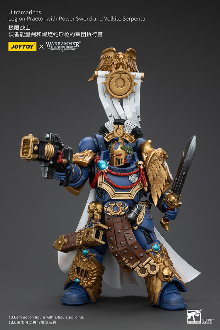 Ultramarines Legion Praetor with Power Sword and Volkite Serpenta - view 5
