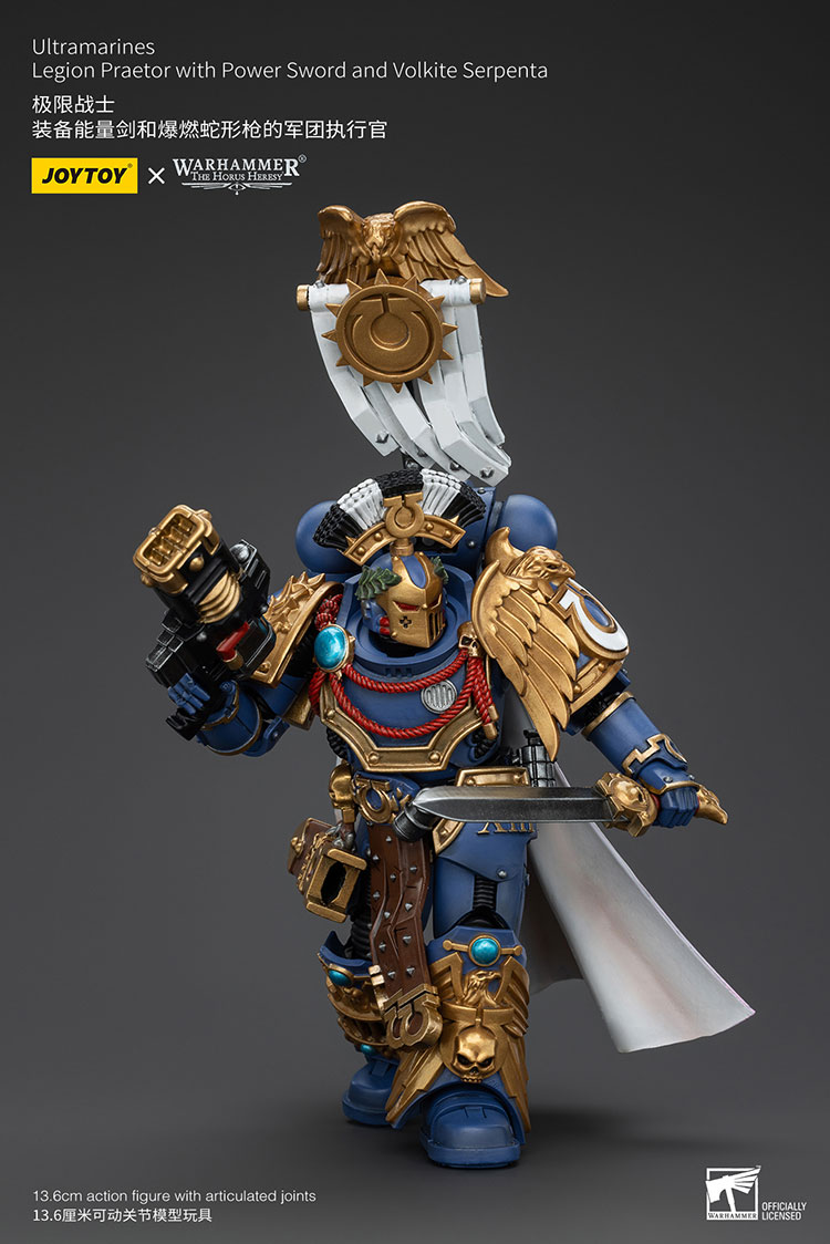 Ultramarines Legion Praetor with Power Sword and Volkite Serpenta - view 6