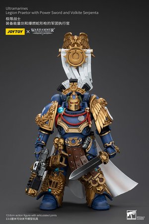 Ultramarines Legion Praetor with Power Sword and Volkite Serpenta - Premium action figure - $76.99